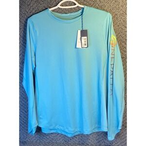 NWT Nepallo Womans Sz L Water Shirt Sun Protection Long Sleeve Blue